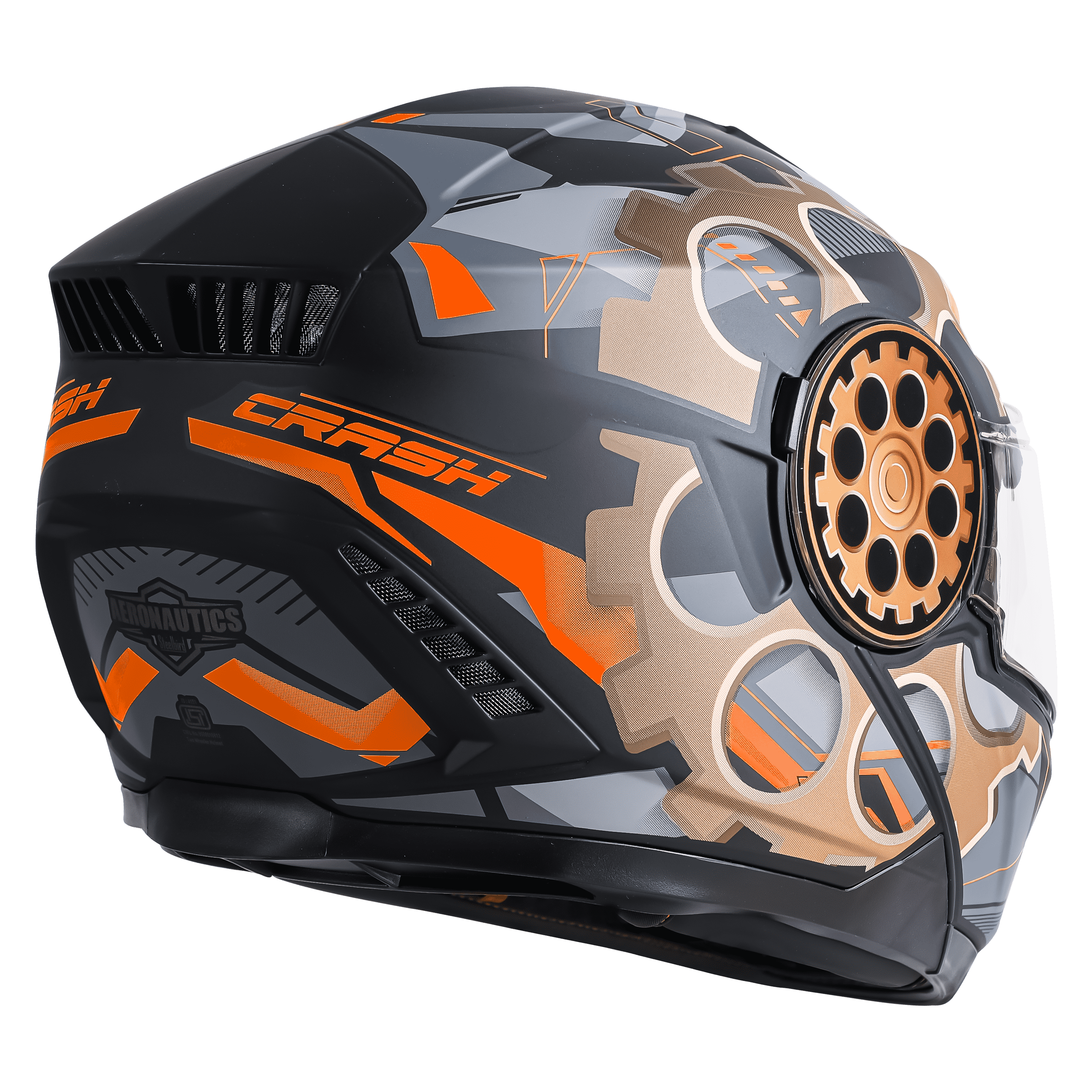 SBH-40 ROLLER CRASH GLOSSY BLACK WITH ORANGE